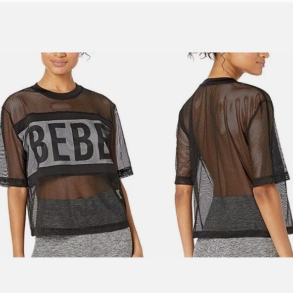BEBE Sport mesh shirt Size M - Picture 3 of 9